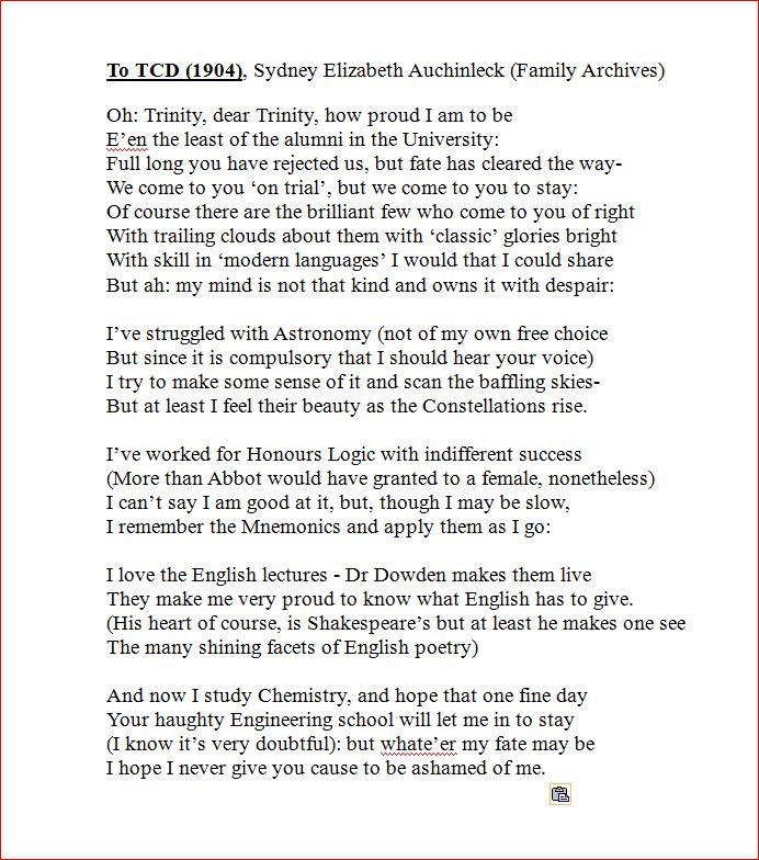 TCD poem SE Jewell